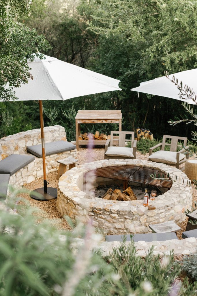 Backyard fire pit, DIY backyard project